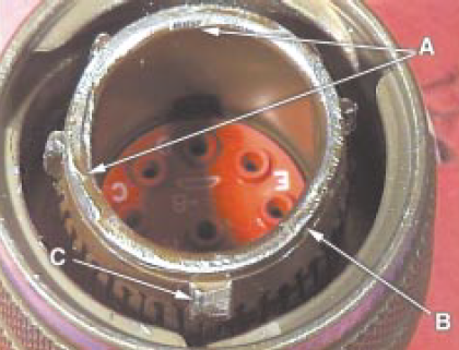 What’s the connector damage inspection criteria in IPC/WHMA-A-620?